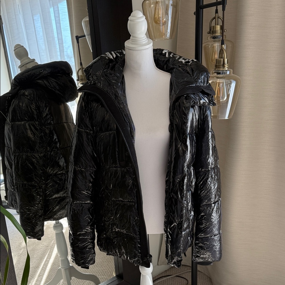 Michael Kors Shiny Black Puffer Jacket
